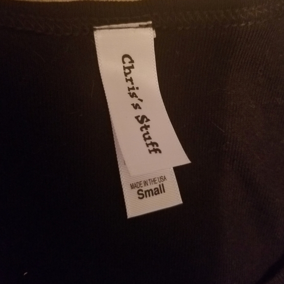 Black cotton tank top with rhinestones - Picture 5 of 5